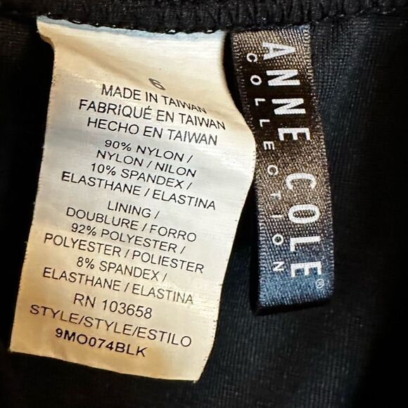 Anne Cole Black One Piece Swimsuit size 6 - Picture 5 of 6